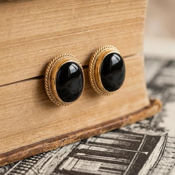 vintage-vintage-earring-9ct-yellow-gold-black-onyx-l25133e