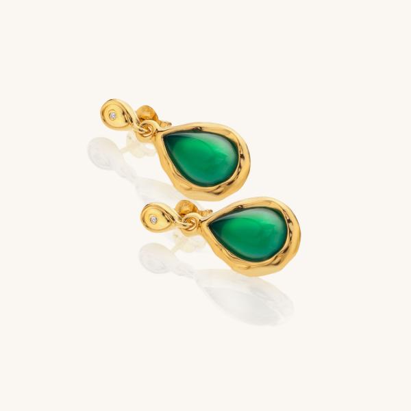 jewellery-earring-drop-earring-18ct-yellow-gold-plated-green-agate-b816b6