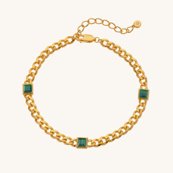 jewellery-bracelet-chain-bracelet-18ct-yellow-gold-plated-malachite-ec9ed0