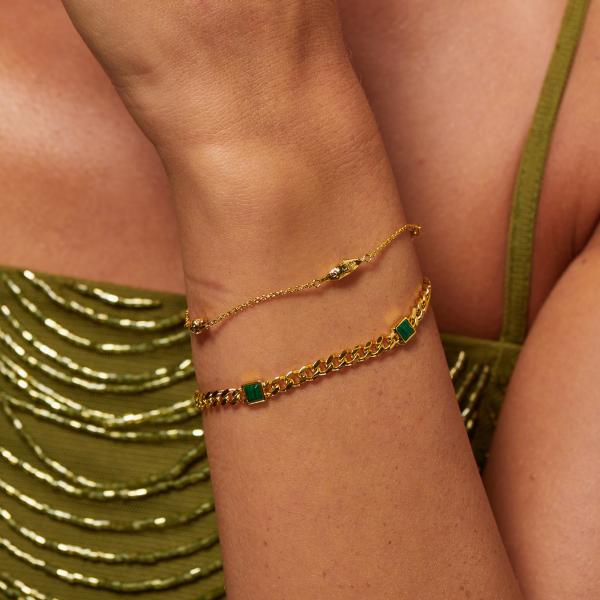 jewellery-bracelet-chain-bracelet-18ct-yellow-gold-plated-malachite-081f30