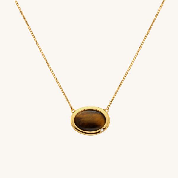 jewellery-necklace-pendant-necklace-18ct-yellow-gold-plated-tigers-eye-94b385
