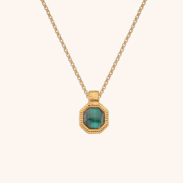 jewellery-necklace-pendant-necklace-18ct-yellow-gold-plated-malachite-848a5f