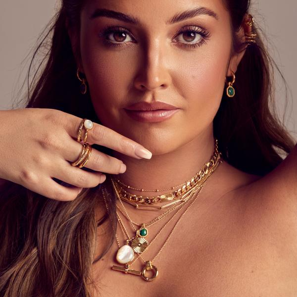 jewellery-necklace-pendant-necklace-18ct-yellow-gold-plated-malachite-cf2b77