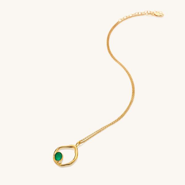 jewellery-necklace-pendant-necklace-18ct-yellow-gold-plated-green-agate-3c5bc0